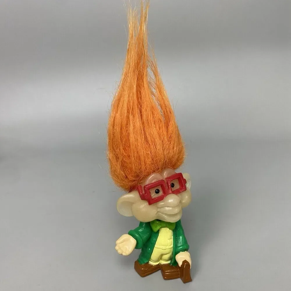 Vintage 1993 Burger King Kids Club Troll Dolls Professor Camera Glow in the Dark